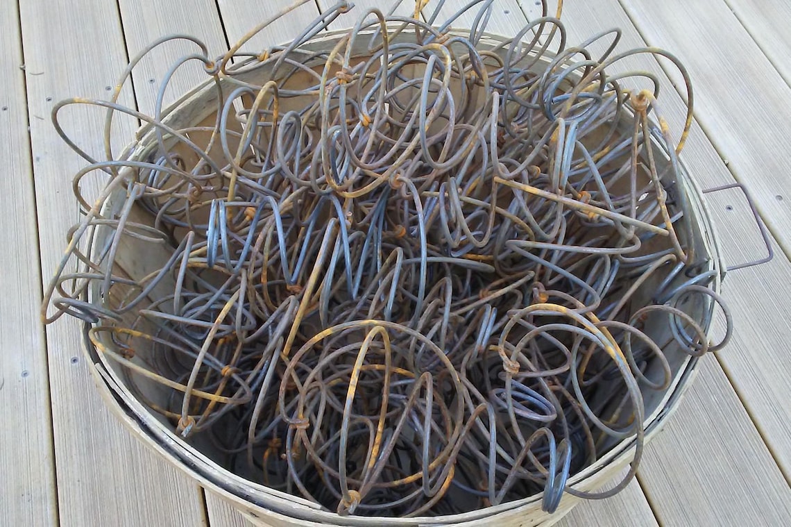 2 Rusty Bed Springs Vintage steel metal coiled mattress spring Etsy