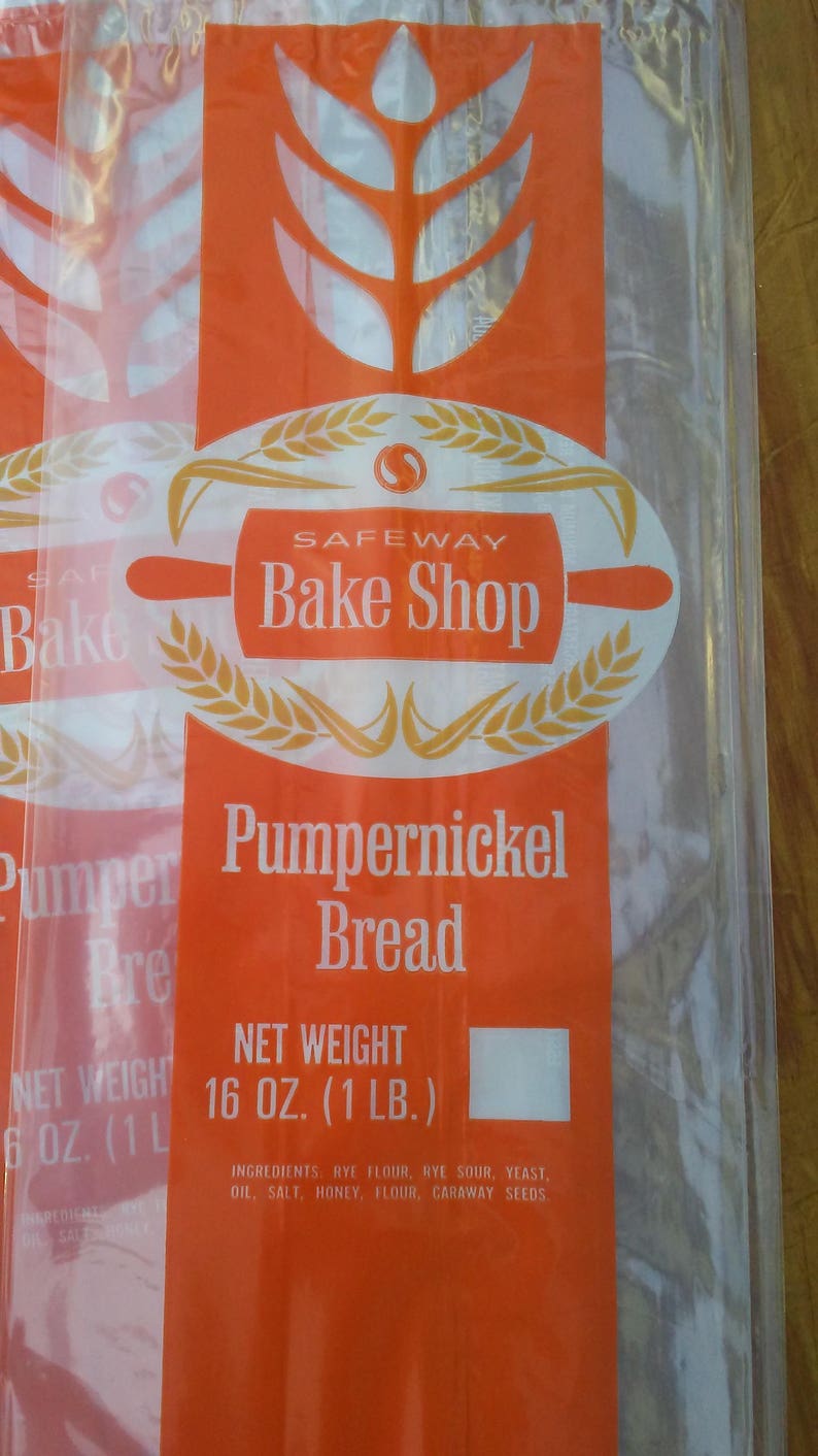 Lot of 20 Vintage Safeway Bake Shop Plastic Pumpernickel Bread Etsy