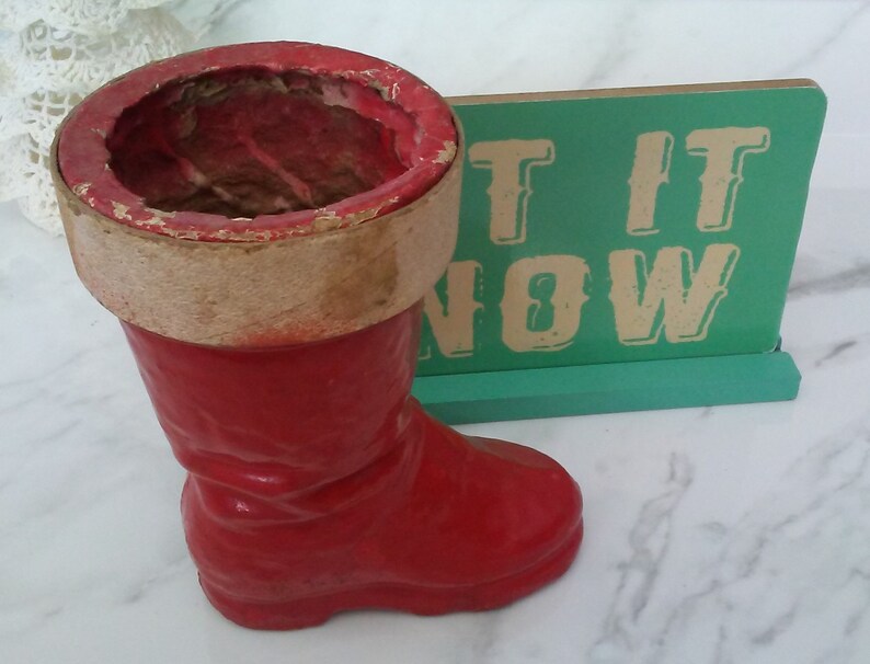 Santa Boot with White Fur Cuff Christmas Black Boots Footwear Party Halloween