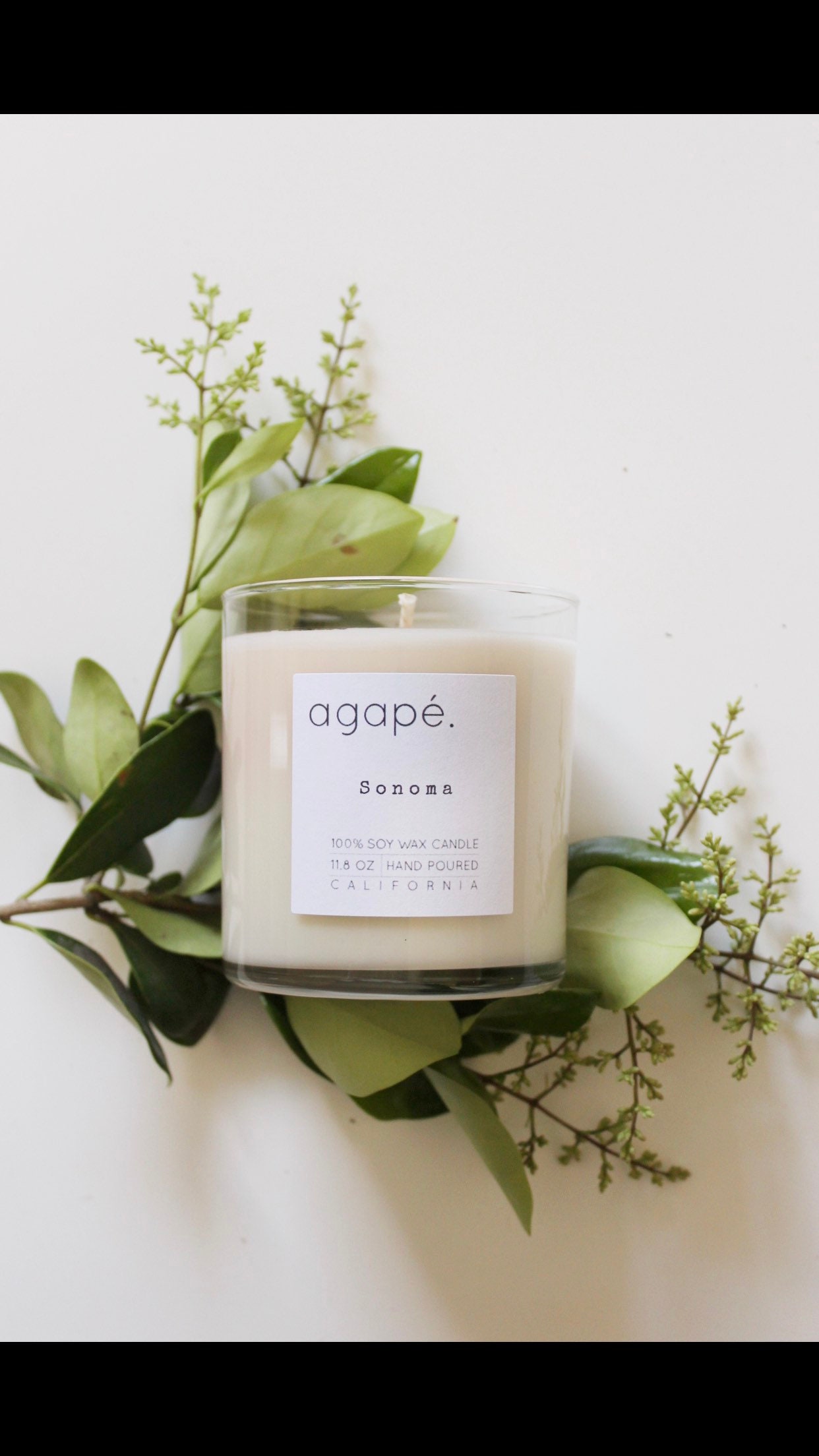SONOMA soy candle natural candle spa candle Agape Etsy