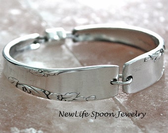 Spoon Bracelet"Vintage Scroll"  Vintage Jewelry Spoon Jewelry Antique Fork Jewelry Spoon Handles  Wedding Gift Handmade--215