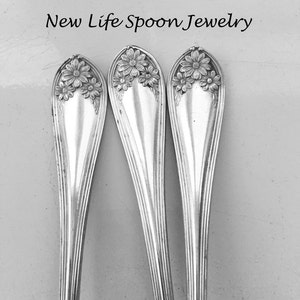 Spoon Bracelet "New Daisy" Vintage Bracelet Handmade Mothers Day Gift Silver Jewelry Silverware Jewelry Spoon Ring Fork Jewelry-486