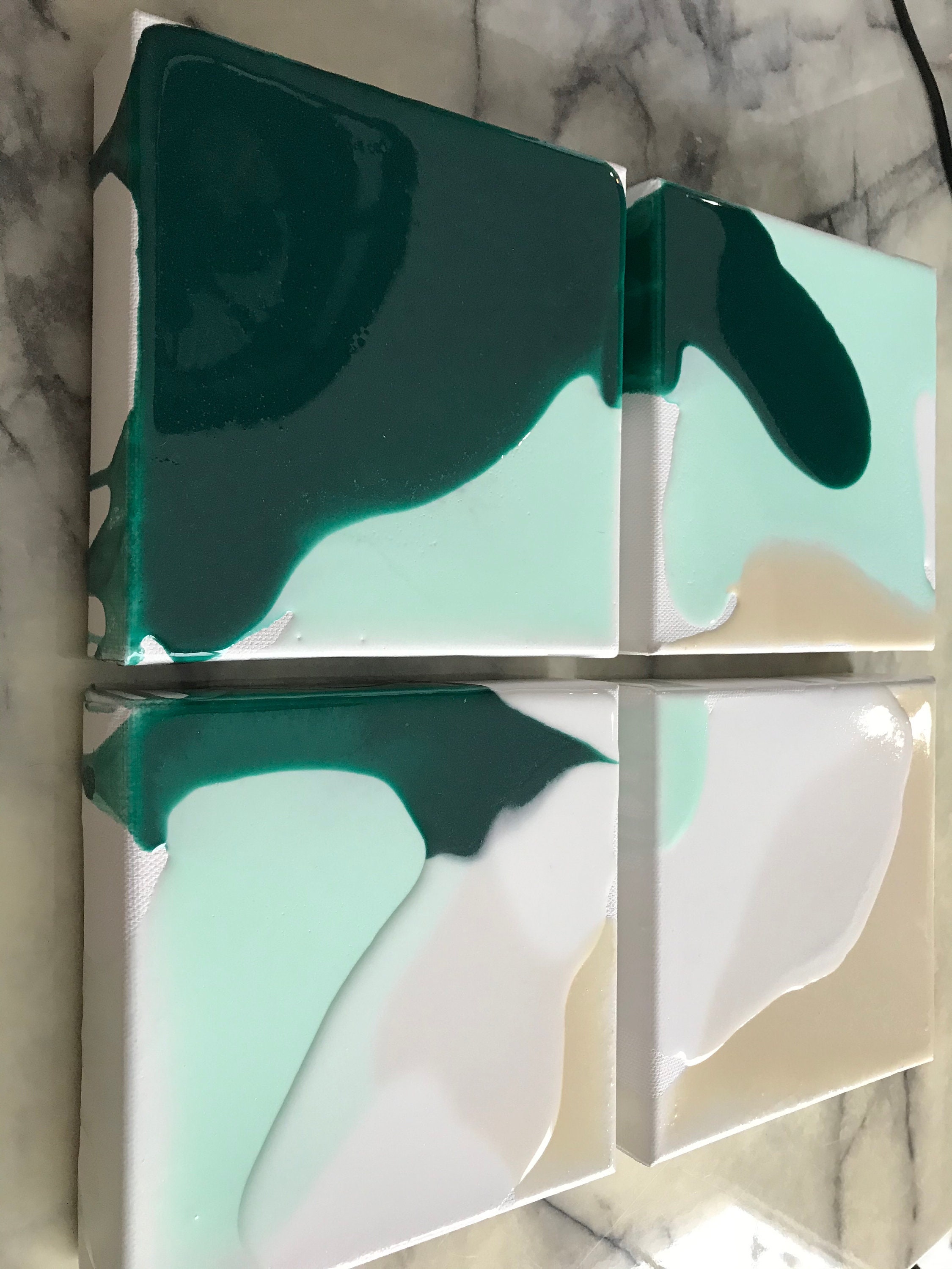 Epoxy Resin Canvas Painting 12x12 Etsy