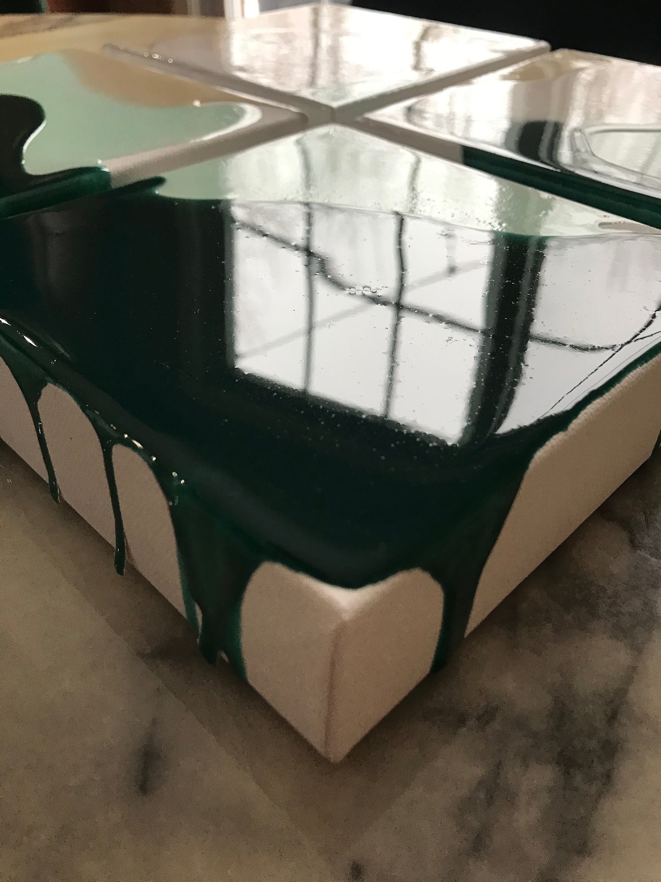 Epoxy Resin Canvas Painting 12x12 Etsy