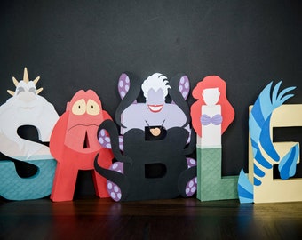 The Little Mermaid PAPER MACHE Letters - cost is per letter