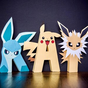 Pokemon PAPER MACHE Letters cost is per letter image 6