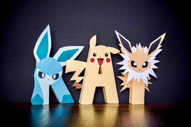 Pokemon PAPER MACHE Letters cost is per letter image 6