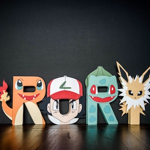 Pokemon PAPER MACHE Letters cost is per letter image 4