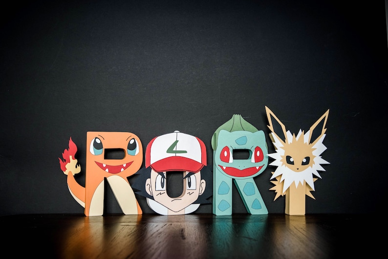 Pokemon PAPER MACHE Letters cost is per letter image 4