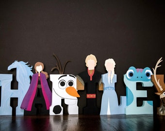 Frozen / Frozen 2 - WOODEN Letters - cost is per letter