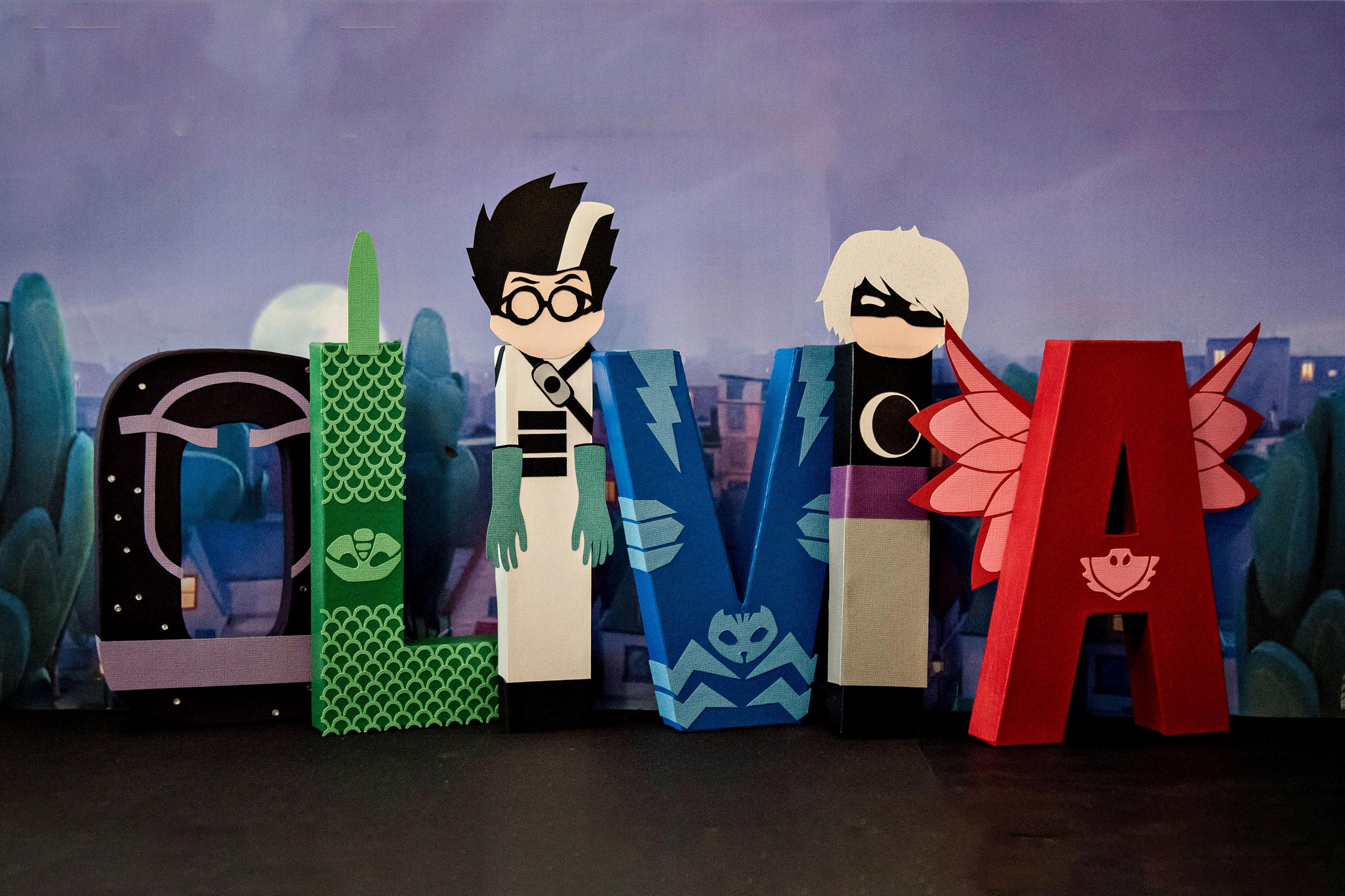 pj masks paper mache letters cost is per letter etsy
