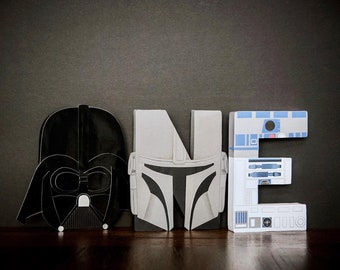 Star Wars PAPER MACHE Milestone Letters - cost is for the word ONE