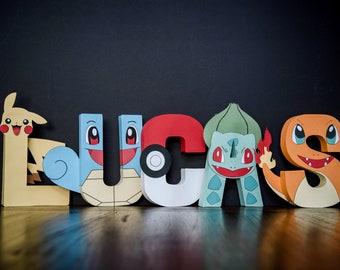 Pokemon PAPER MACHE Letters - cost is per letter