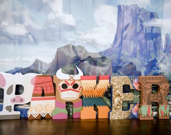 Moana WOODEN Letters - cost is per letter