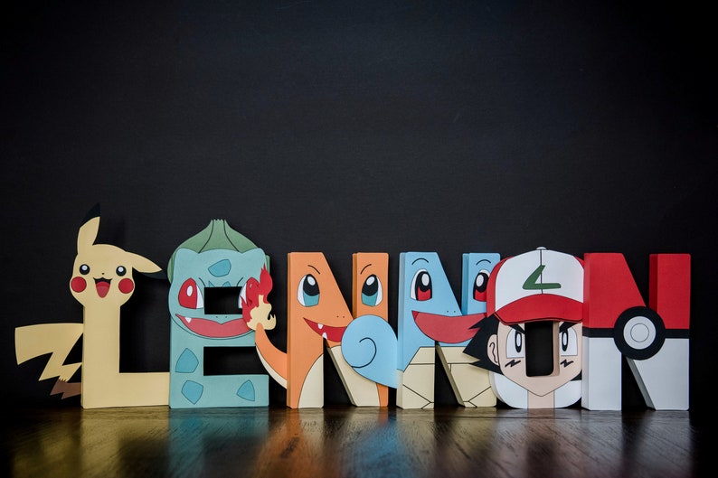 Pokemon PAPER MACHE Letters cost is per letter image 2