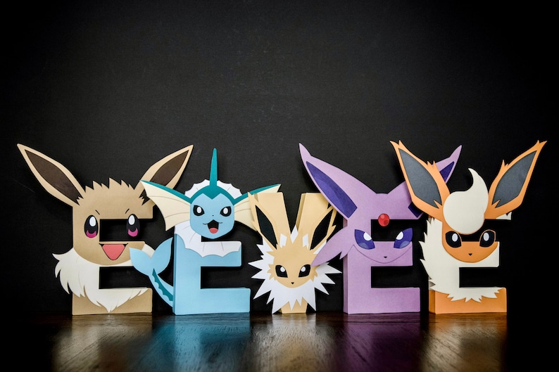 Pokemon PAPER MACHE Letters cost is per letter image 5