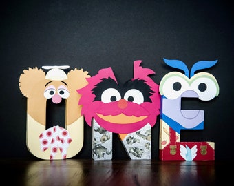 Muppet Babies Milestone Paper Mache Letters - cost is for the word ONE or TWO
