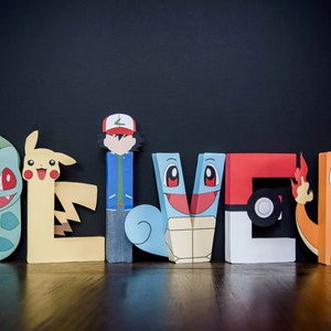 Pokemon PAPER MACHE Letters cost is per letter image 8