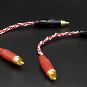 Stereo Dual RCA Cables-Braided Canare Star Quad Cable, Gold Amphenol Plated RCA