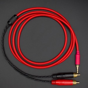 Aangepaste stereo RCA-hulp naar 3,5 mm of 1/4&quot; TRS-connector Breakout-kabel - Mogami-kabel, TRS vergulde amfenolconnectoren