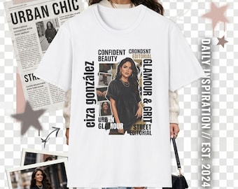 Eliza González Portrait Tee | Glamour & Grit Magazine Collage T-Shirt