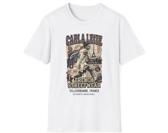 Carla Leite Vintage Basketball Player T-Shirt | French Streetwear Villeurbanne Graphic Tee