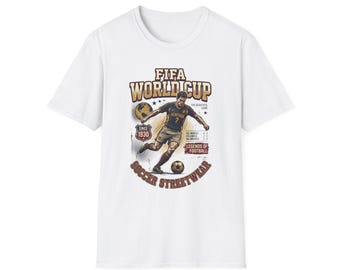 FIFA World Cup Vintage Soccer Player T-Shirt | Retro Football Design