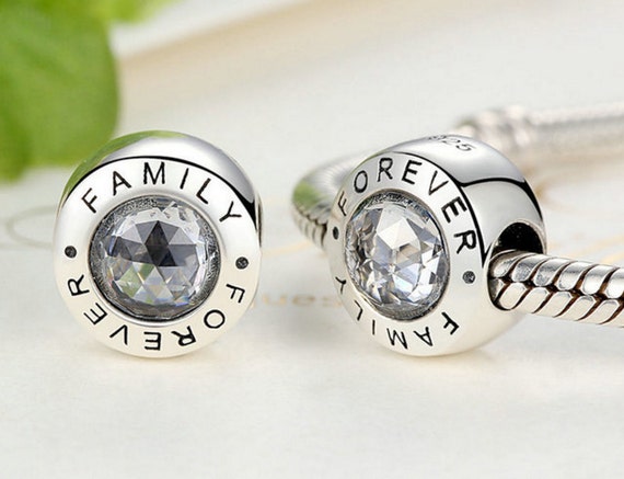 Family Forever 925 Sterling Silver European Bead Charm Family Forever 925 Sterling Silver European Bead Charm