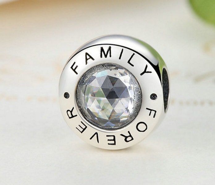 Family Forever 925 Sterling Silver European Bead Charm Family Forever 925 Sterling Silver European Bead Charm