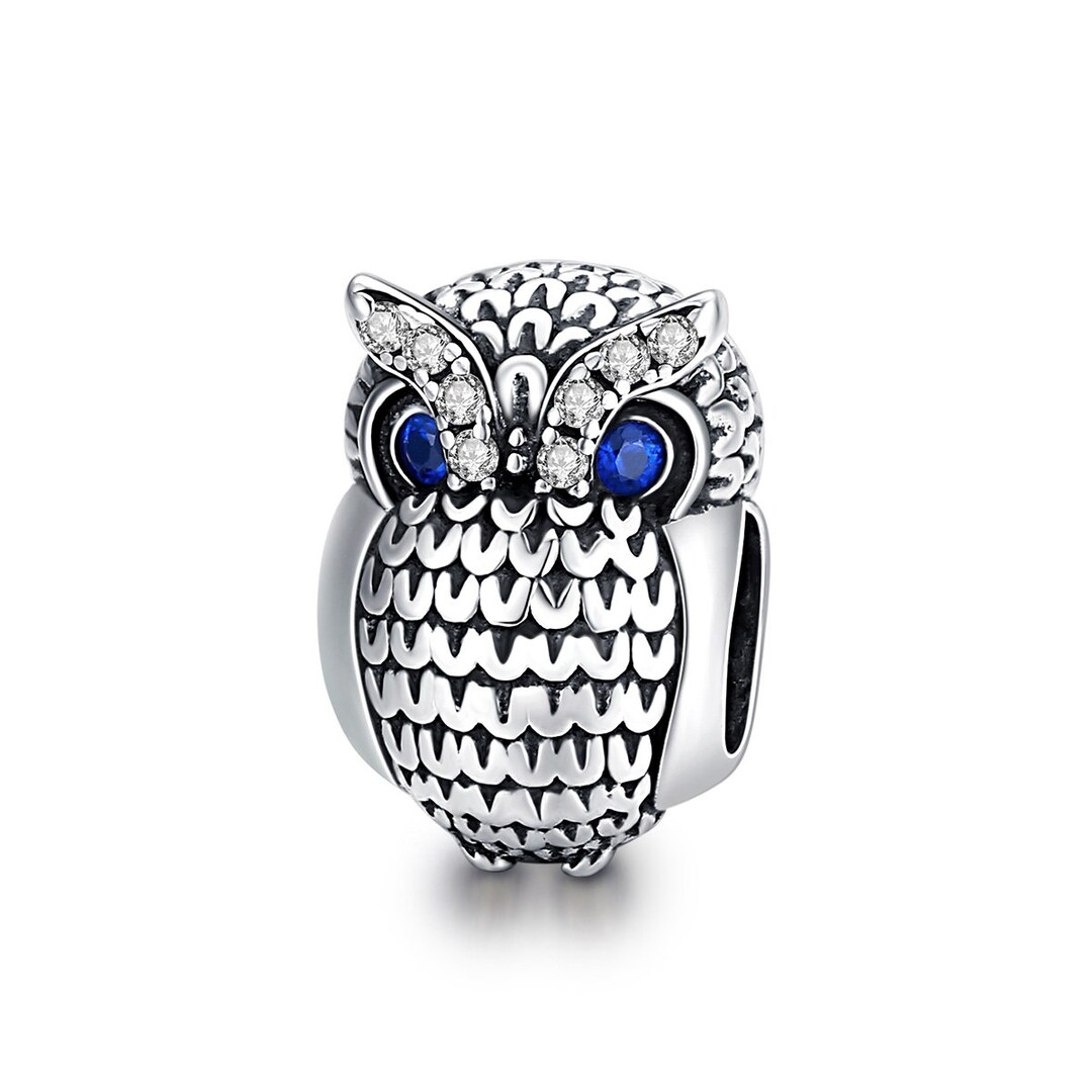 Sterling 925 Silver Charm the Owl Bead Pendant Fits Pandora - Etsy