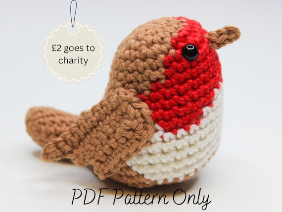 Amigurumi Robin Free Pattern Amigurumi Bird ROBIN Crochet Pattern PDF