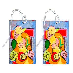 Picasso Earrings/Abstract Colorful/Art to Wear/Designed by Artist/Sterling Silver/Minimalist/Great Gift for Art Student Teacher/Artsy Gift!