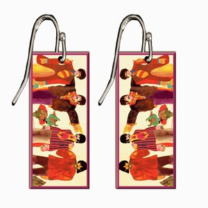 Beatles Earrings,2 Styles,Retro Artwork,Sterling Silver,Yellow Submarine,Fun Metal,Album Cover,ReMastered by Artist,Handmade,Concert Ready!