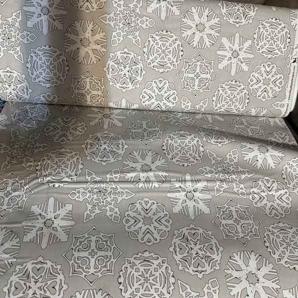 White as Snow grey 45” Christmas wall, lap, or cuddle quilt