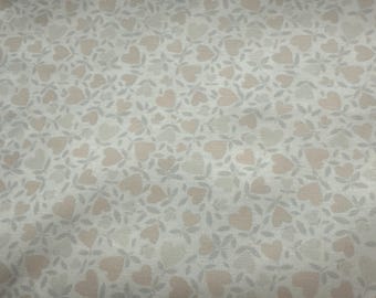Honey Bunny hearts cream background 45”. Cotton fabric for quilts or curtains  baby quilt bunny hot air balloon air plane