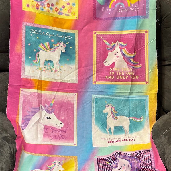 Unicorn Love multicolor panel