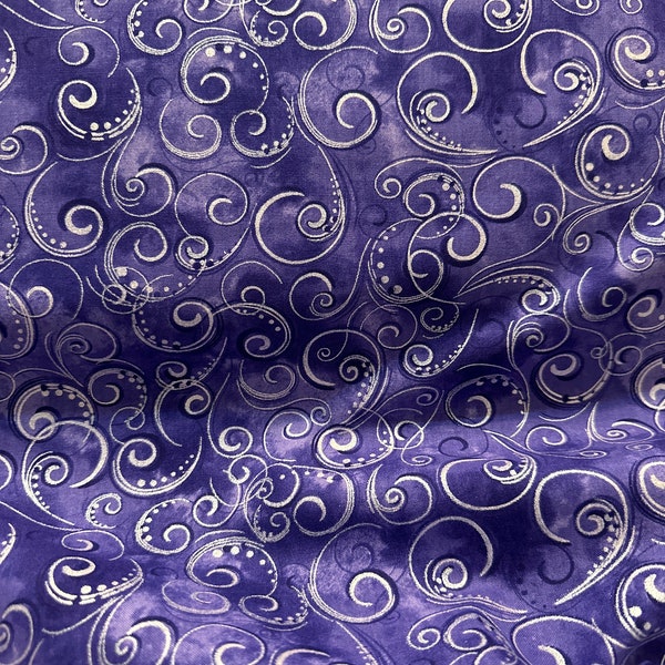 Pearl Splendor purple 45” cotton fabric.  Great for quilts table runner, curtains, aprons, lots of household project