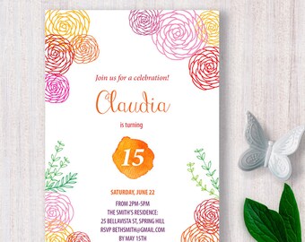 garden party invite etsy