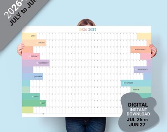 2026-2027 Midyear Wall Planner – Australian Financial Year (Digital Download)
