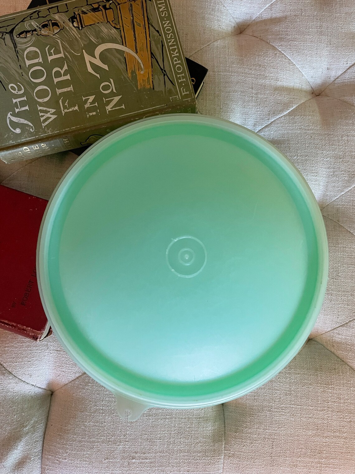 Vintage Jadeite Tupperware 1424 Crispit Bowl Container With Etsy