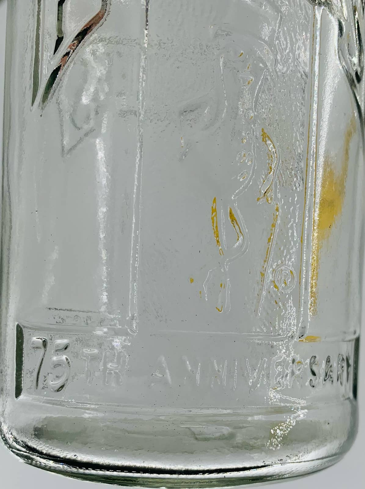 Vintage Planters Peanuts Glass Jar 1981 Clear 75th Anniversary Mr