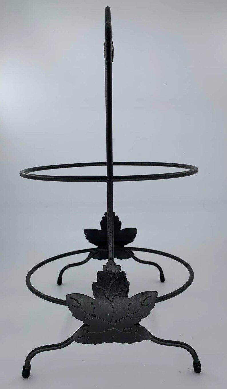 Longaberger Wrought Iron Plate Pie Rack Stand Holder 2 Tiers Etsy