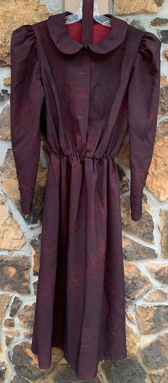 burgundy dress used Vintage 90s Black and Burgundy Party Dress – daisystyledress main image 0