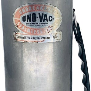 Uno Vac Thermos Stainless Steel Vintage Unbreakable 2711078 One Qt Silver Handle