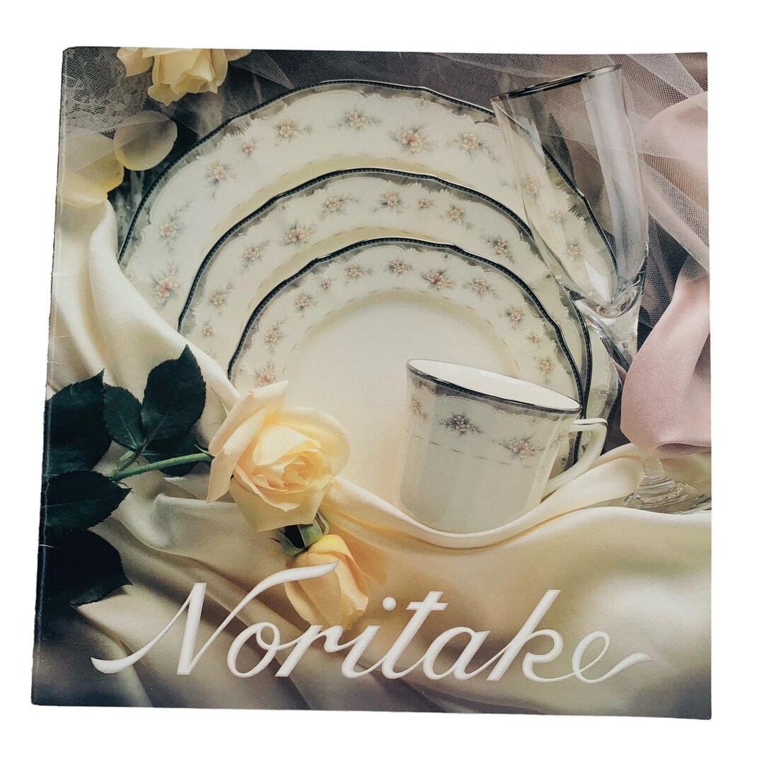 Noritake Catalog Flyer China Patterns Glassware Booklet 1990's Care and