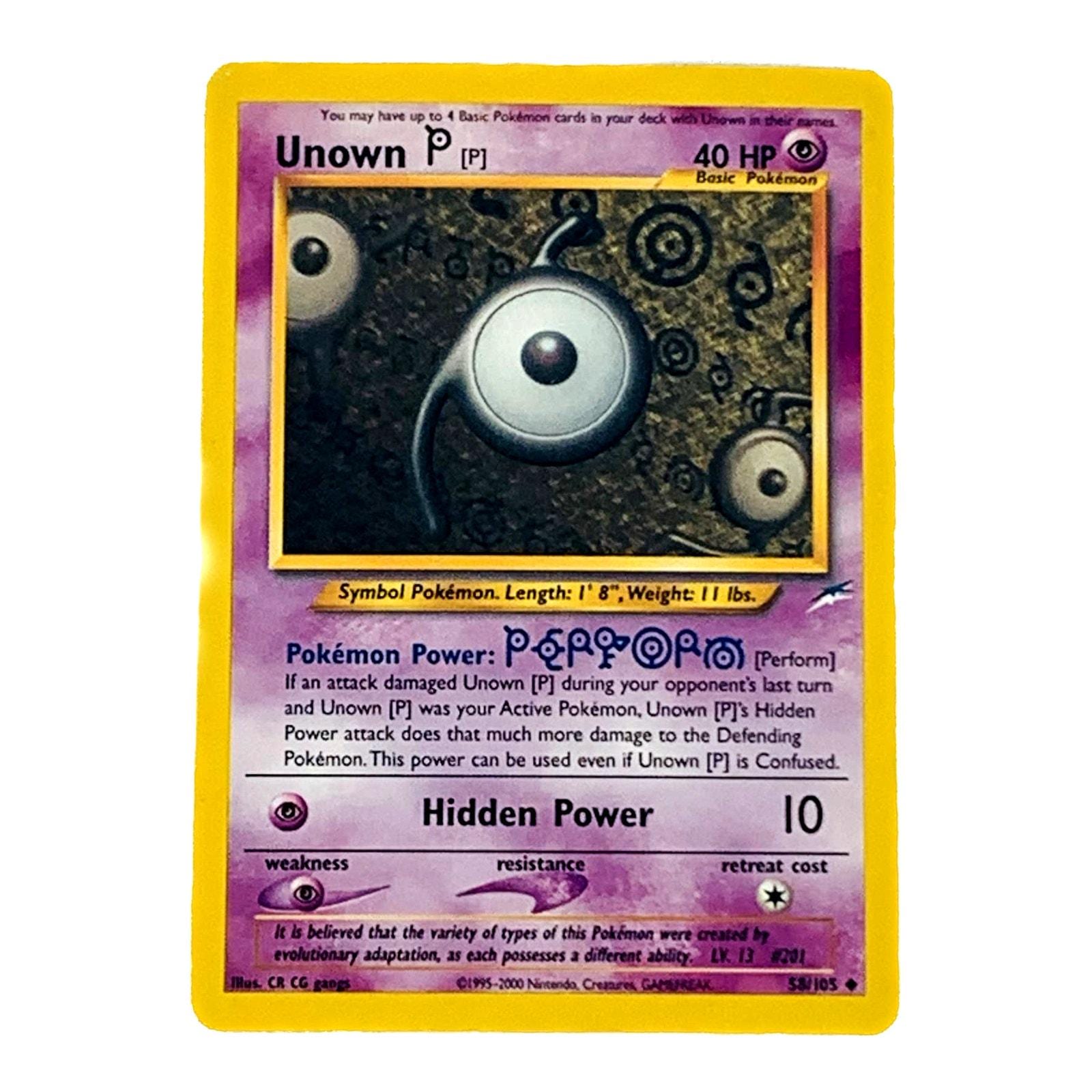 holographic unown pokemon card Pokemon - Neo Destiny - Unown [W]