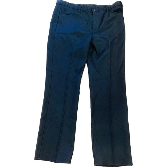 levis dress pants Vintage Levis Dress Pants Mens W42 L34 Black Pockets Dacron Slacks Straight  USA