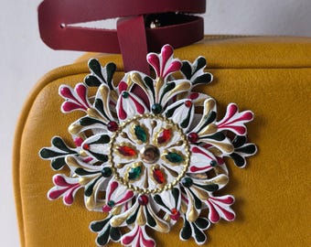 Christmas Gift Leather Handbag Charm