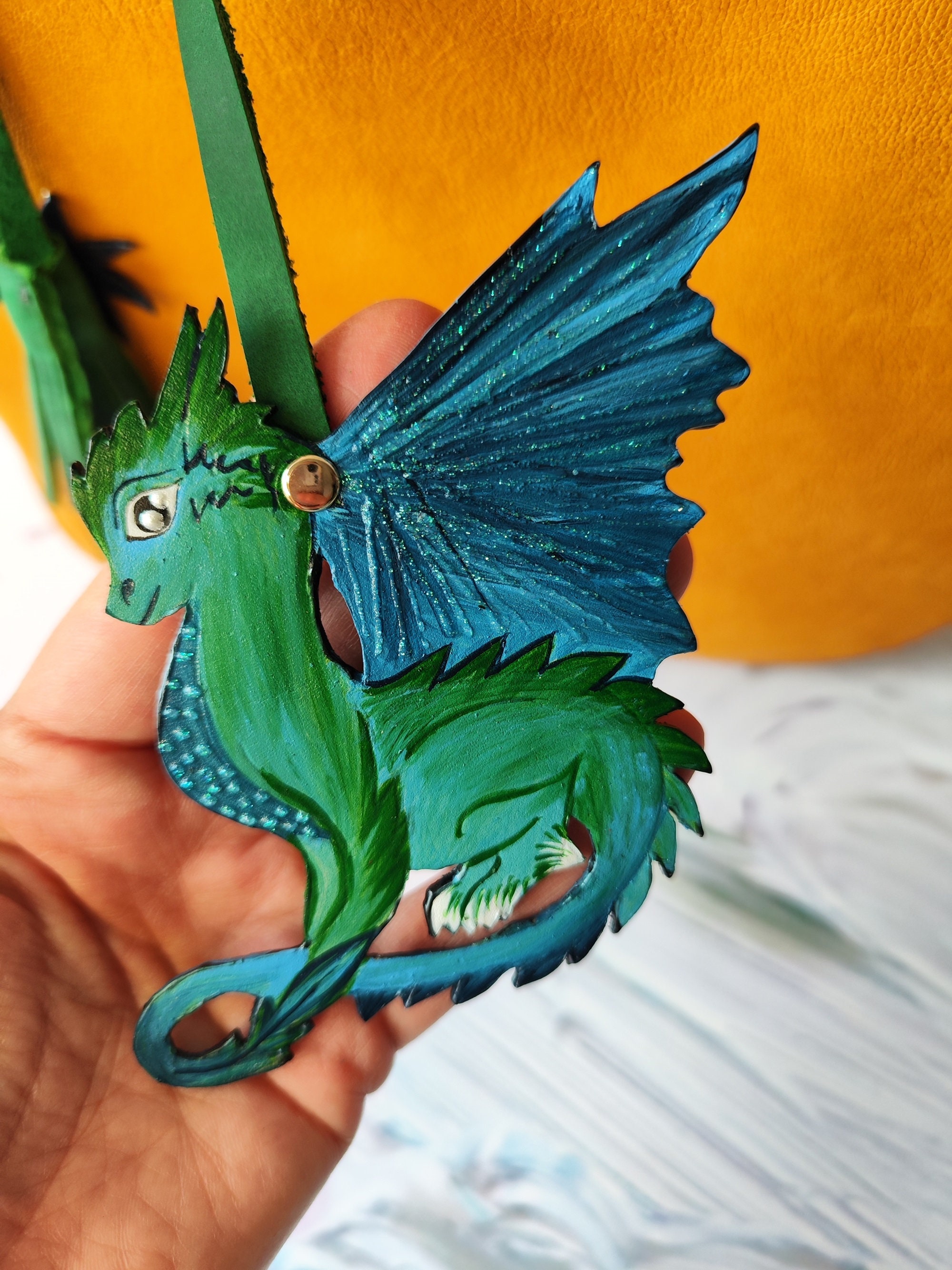 Chinese Dragon New Year Bag Charm, Unique Gift for Christmas, New Year 2024  Leather Gift, Dragon Charm for Handbags, Chinese Lunar New Year 