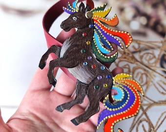 Leather Horse Charm